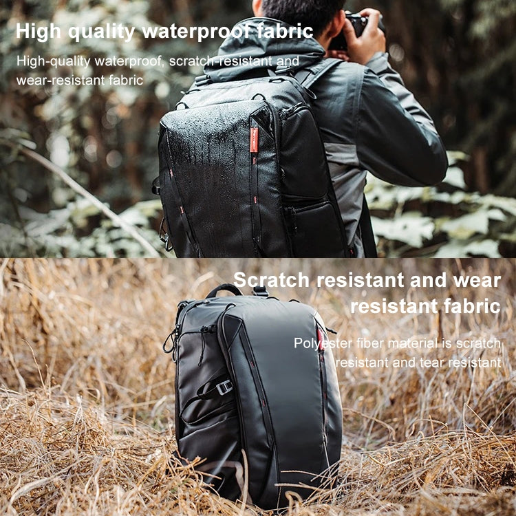 PGYTECH P-CB-020 2 in 1 Waterproof  Shockproof Outdoor Dual Shoulders Backpack + Single Shoulder Bag (Black) - Camera Accessories by PGYTECH | Online Shopping UK | buy2fix