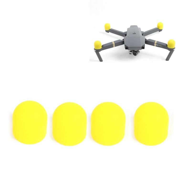 4 PCS Motor Protective Cover Motors Silicone Cap Protector for DJI Mavic Pro(Yellow) - Others by buy2fix | Online Shopping UK | buy2fix