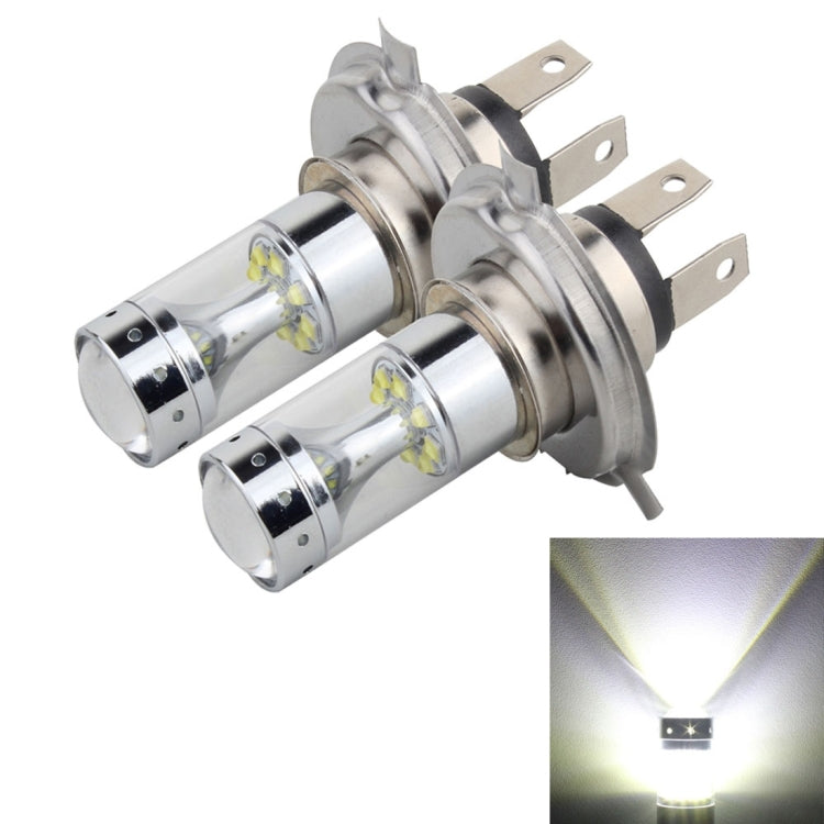 2 PCS H4 60W 1200 LM 6000K Car Fog Lights with 12 CREE XB-D LED Lamps, DC 12V (White Light) - Fog / Driving Lights by buy2fix | Online Shopping UK | buy2fix