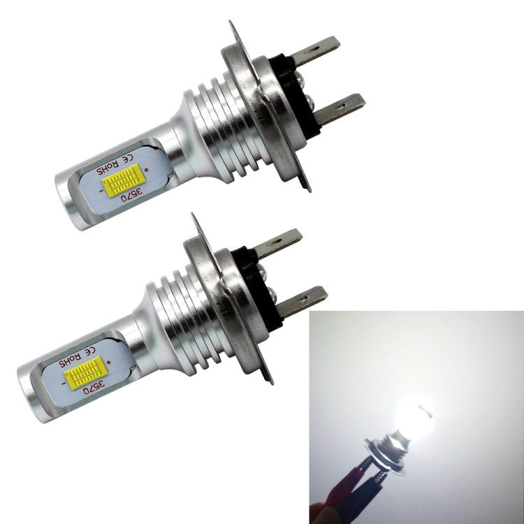 2 PCS H7 72W 1000LM 6000-6500K Super Bright White Light Car Fog LED Bulbs, DC 12-24V - In Car by buy2fix | Online Shopping UK | buy2fix