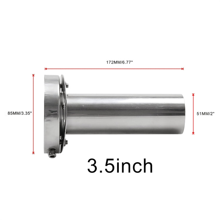 3.5 inch Universal Car 304 Stainless Steel Exhaust Pipe Muffler Unadjustable Tail Muffler Tip - In Car by buy2fix | Online Shopping UK | buy2fix