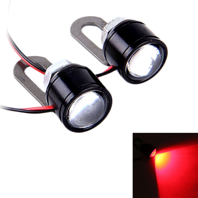 2 PCS 12V 3W Eagle Eyes LED Light For Motorcycle ，Wire Length: 45cm(Red Light) - Eagle Eye Lights by buy2fix | Online Shopping UK | buy2fix