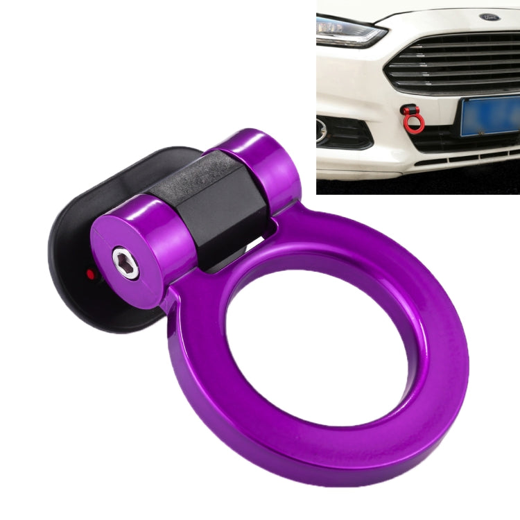 Car Truck Bumper Round Tow Hook Ring Adhesive Decal Sticker Exterior Decoration (Purple) - In Car by buy2fix | Online Shopping UK | buy2fix