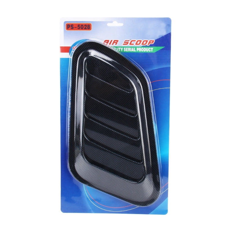 2 PCS Car Auto Carbon Fiber Texture Decorative Air Flow Intake Scoop Turbo Bonnet Vent Cover Hood - Decorative Sticker by buy2fix | Online Shopping UK | buy2fix