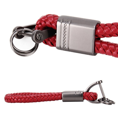 PU Leather Braided Strap Zinc Alloy Keychain Keyring, Random Color Delivery - Key Rings by buy2fix | Online Shopping UK | buy2fix