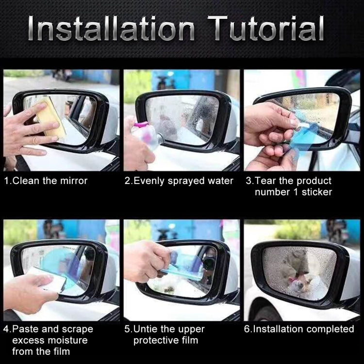 Car Round PET Rearview Mirror Protective Window Clear Anti-fog Waterproof Rain Shield Film for Toyota Corolla 14-18 (Can Customize Other Model) - Auto Film by buy2fix | Online Shopping UK | buy2fix