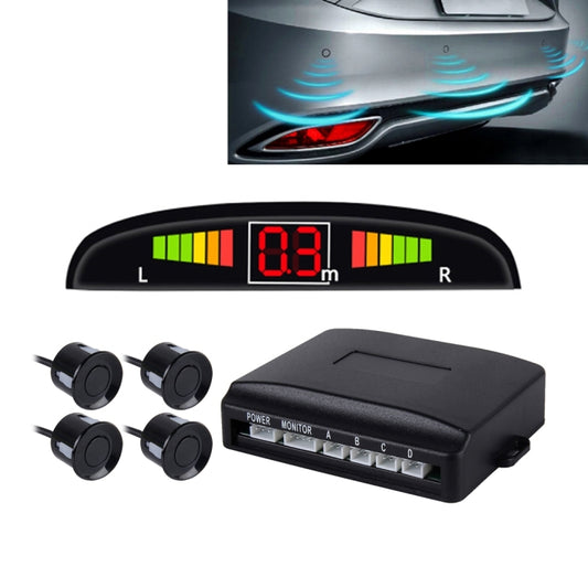 Car Voice Prompt Reverse Backup Radar System - Premium Quality 4 Parking Sensors Car Reverse Backup Radar System with LCD Display - In Car by buy2fix | Online Shopping UK | buy2fix