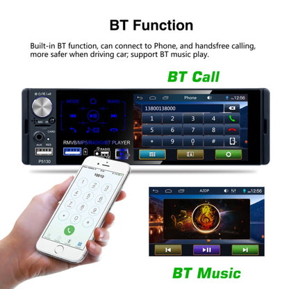 P5130 HD 1 Din 4.1 inch Car Radio Receiver MP5 Player, Support FM & AM & Bluetooth & TF Card, with Steering Wheel Remote Control - Car MP3 & MP4 & MP5 by buy2fix | Online Shopping UK | buy2fix