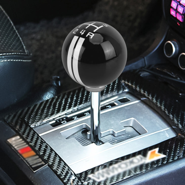 Universal Vehicle Ball Shape Modified Resin Shifter Manual 5-Speed Gear Shift Knob(Black White) - Shift Knob by buy2fix | Online Shopping UK | buy2fix