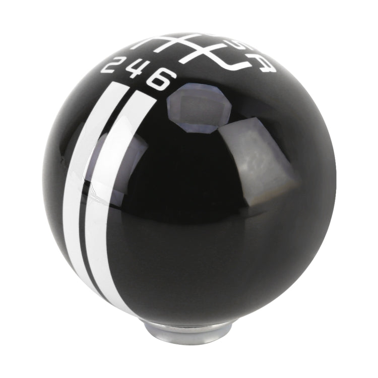 Universal Vehicle Ball Shape Modified Resin Shifter Manual 6-Speed Right-R Gear Shift Knob(Black White) - Shift Knob by buy2fix | Online Shopping UK | buy2fix