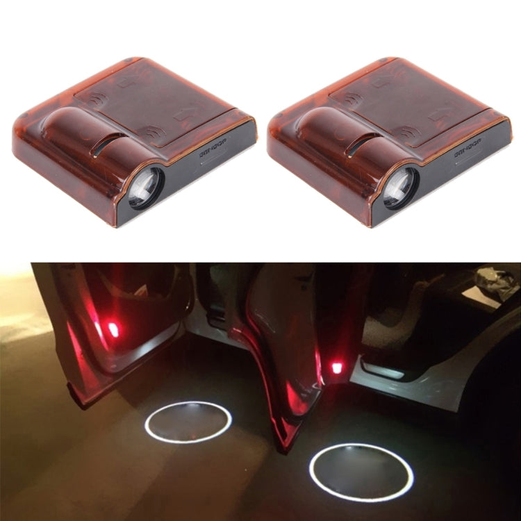 2 PCS LED Ghost Shadow Light, Car Door LED Laser Welcome Decorative Light, Display Logo for Honda Car Brand(Red) - Door Lights by buy2fix | Online Shopping UK | buy2fix