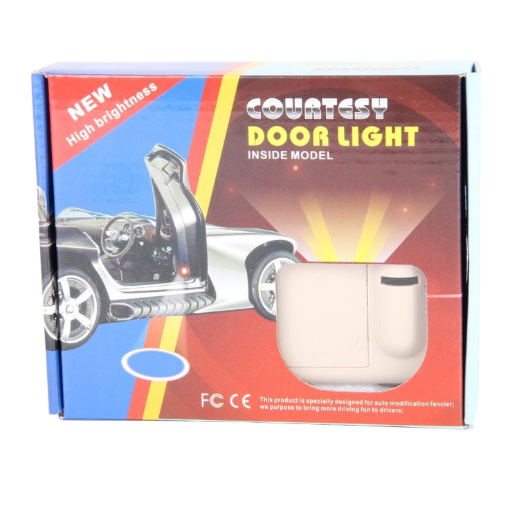 2 PCS LED Ghost Shadow Light, Car Door LED Laser Welcome Decorative Light, Display Logo for Peugeot Car Brand(Khaki) - Door Lights by buy2fix | Online Shopping UK | buy2fix