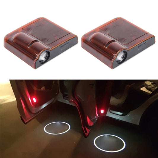 2 PCS LED Ghost Shadow Light, Car Door LED Laser Welcome Decorative Light, Display Logo for Volvo Car Brand(Red) - Door Lights by buy2fix | Online Shopping UK | buy2fix