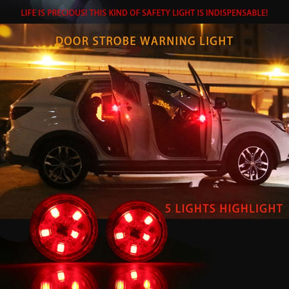 2 PCS Car Door Magnetic Warning Strobe Light Lamp(Yellow Light) - In Car by buy2fix | Online Shopping UK | buy2fix