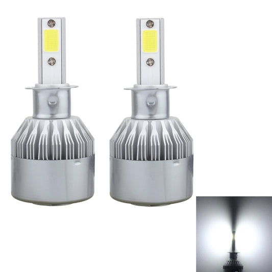 2 PCS  H3 18W 1800 LM 6000K IP68 Canbus Constant Current Car LED Headlight with 2 COB Lamps, DC 9-36V(White Light) - LED Headlamps by buy2fix | Online Shopping UK | buy2fix