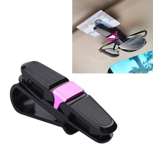 Vehicle Mounted Glasses Clip Car Eyeglass Bill Holder, Package: OPP Bag(Rose Red) - Sunglasses & Glasses Clips by buy2fix | Online Shopping UK | buy2fix