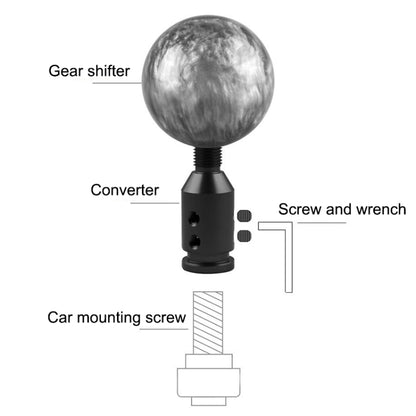 Car Threaded Shifter Gear Shift Knob Adapter 12 x 1.25 (Black) - In Car by buy2fix | Online Shopping UK | buy2fix