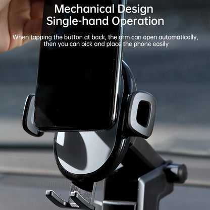 ROCK SPACE RAM0009 Suction Cup Retractable Rotating Mechanical Car Holder, Suitable for Phones within 66-102mm Width -  by ROCK | Online Shopping UK | buy2fix