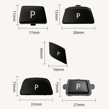 Car Gear Lever Auto Parking Button Letter P Cap for BMW 5 Series 2002-2010, Left Driving(Black) - In Car by buy2fix | Online Shopping UK | buy2fix