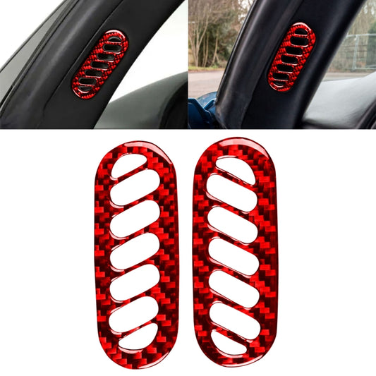 2 in 1 Car Carbon Fiber Sides Door A-pillar Air Outlet Sticker for Chevrolet Corvette C5 1998-2004, Left Drive(Red) - In Car by buy2fix | Online Shopping UK | buy2fix