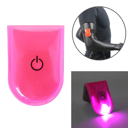 2 PCS Outdoor Night Running Safety Warning Light LED Illuminated Magnet Clip Light (Pink) - Reflective Material by buy2fix | Online Shopping UK | buy2fix