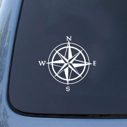 10 PCS Car Compass Pattern Random Decorative Sticker White -  by buy2fix | Online Shopping UK | buy2fix