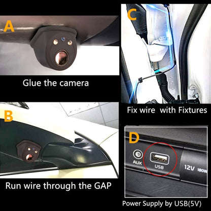 PZ436-R Car WiFi Reversing Rear View Wide-angle Camera - In Car by buy2fix | Online Shopping UK | buy2fix