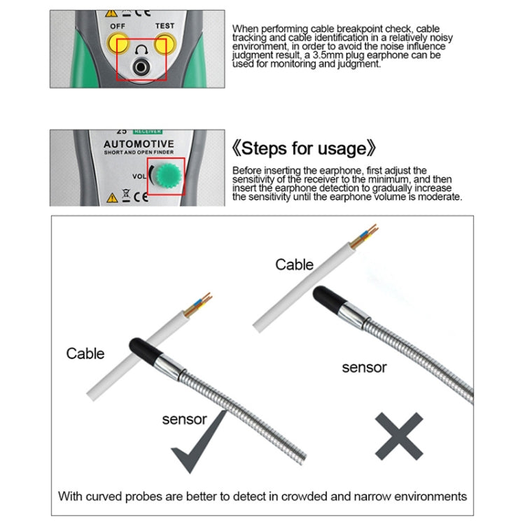 DUOYI DY25 Car Tester Cable Short & Open Circuit Finder Tester Tracer Diagnose Tone Line Finder - Electronic Test by DUOYI | Online Shopping UK | buy2fix