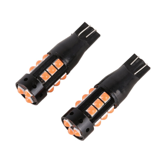 2 PCS T10 DC12V / 6.5W Car Clearance Light 15LEDs SMD-3030 Lamp Beads (Pink Light) - In Car by buy2fix | Online Shopping UK | buy2fix