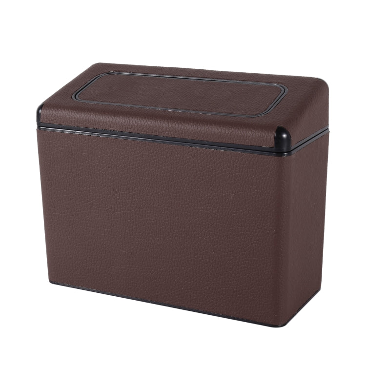 Car Plastic Trash Can Large Capacity Interior Accessories Box (Brown) - In Car by buy2fix | Online Shopping UK | buy2fix