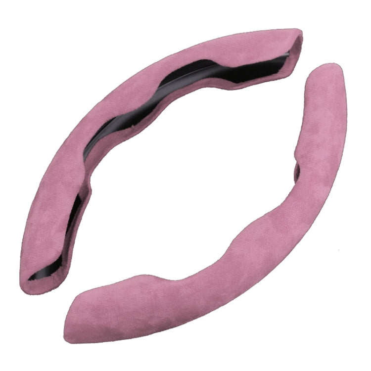 Car Universal Suede Steering Wheel Cover (Pink) - In Car by buy2fix | Online Shopping UK | buy2fix