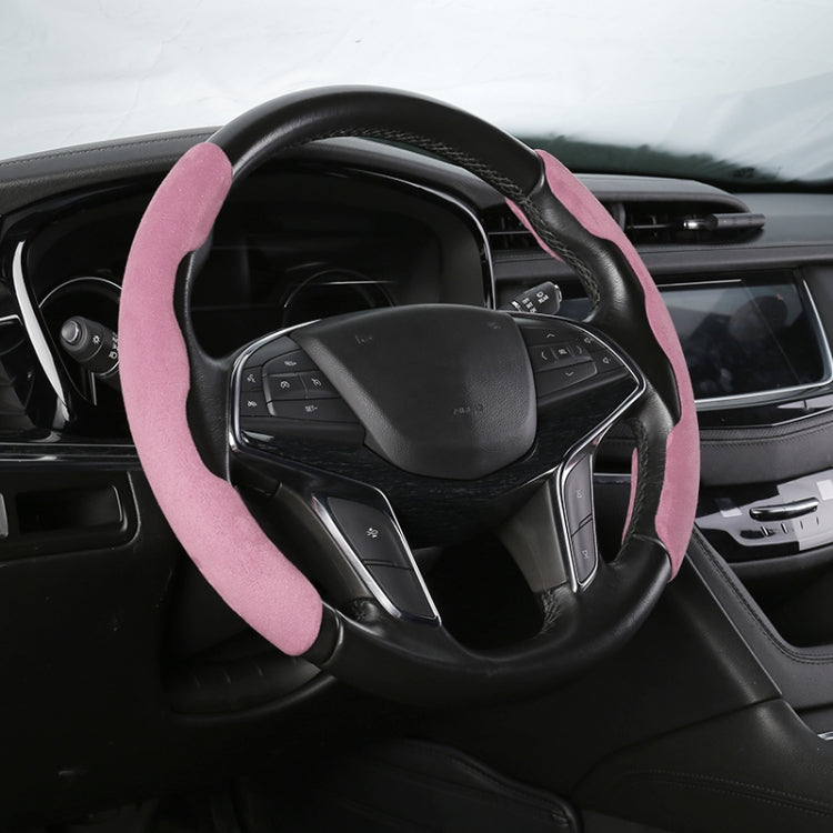 Car Universal Suede Steering Wheel Cover (Pink) - In Car by buy2fix | Online Shopping UK | buy2fix