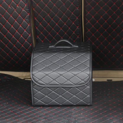 Car Trunk Foldable Storage Box, Rhombic Grid Small Size: 33 x 32 x 30cm (Black) - In Car by buy2fix | Online Shopping UK | buy2fix