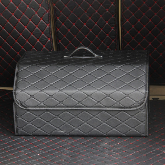 Car Trunk Foldable Storage Box, Rhombic Grid Large Size: 54 x 32 x 30cm (Black) - In Car by buy2fix | Online Shopping UK | buy2fix