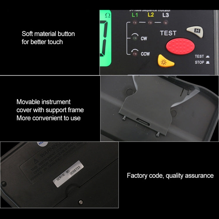 DUOYI DY5500 Car 4 in 1 Digital Multifunction Resistance Tester Insulation Earth Multimeter - Electronic Test by DUOYI | Online Shopping UK | buy2fix