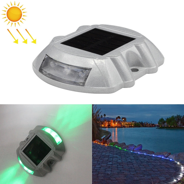 Solar Horseshoe Road Stud Light Car Guidance Light Road Deceleration Light, Constantly Bright Version (Green) - LED Light by buy2fix | Online Shopping UK | buy2fix