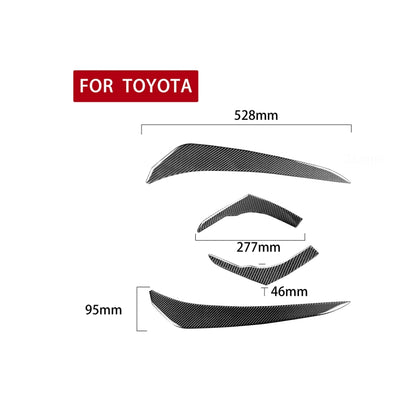 4 PCS / Set Carbon Fiber Car Light Eyebrow Decorative Sticker for Toyota 4Runner 2010-2020 - In Car by buy2fix | Online Shopping UK | buy2fix