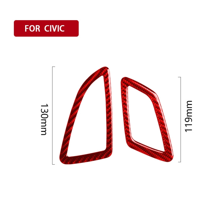 Car Carbon Fiber Dashboard Air Outlet Decorative Sticker for Honda Tenth Generation Civic 2016-2019, Right Drive (Red) - In Car by buy2fix | Online Shopping UK | buy2fix