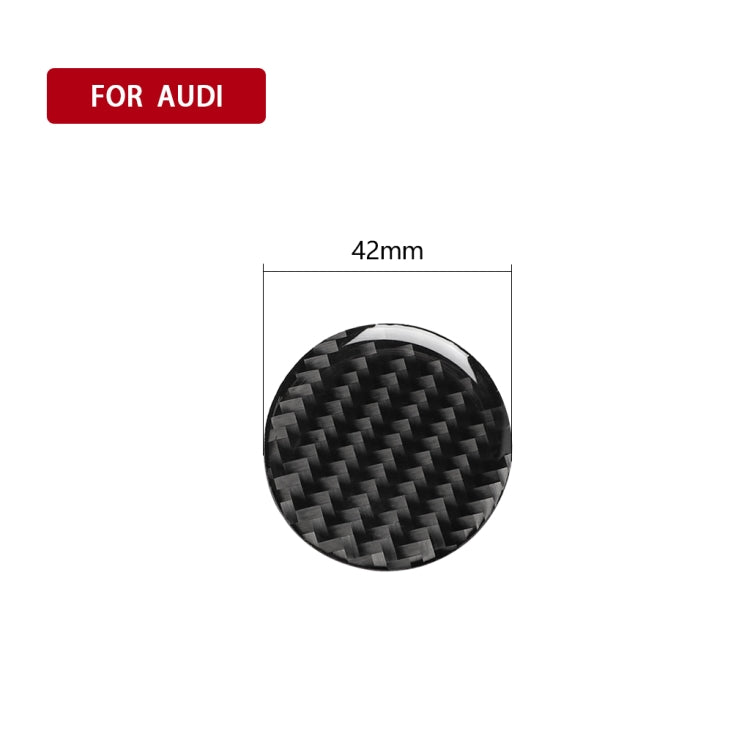 Car Carbon Fiber Central Control Knob Decorative Sticker for Audi A3 / A4L 2014-2019, Left and Right Drive Universal - In Car by buy2fix | Online Shopping UK | buy2fix