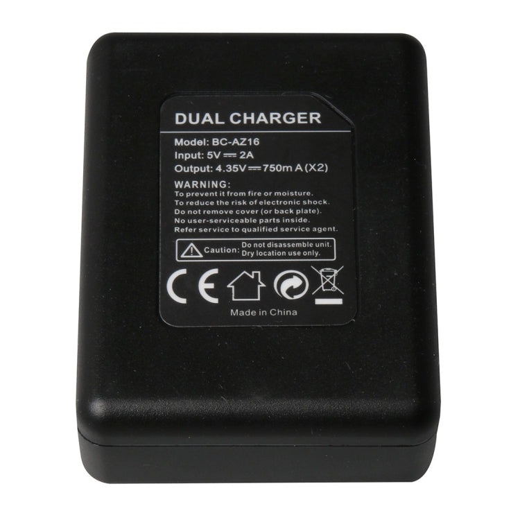 BC-AZ16 Digital Camera USB Dual Batteries Charger for Xiaomi Xiaoyi II 4K - Charger by buy2fix | Online Shopping UK | buy2fix