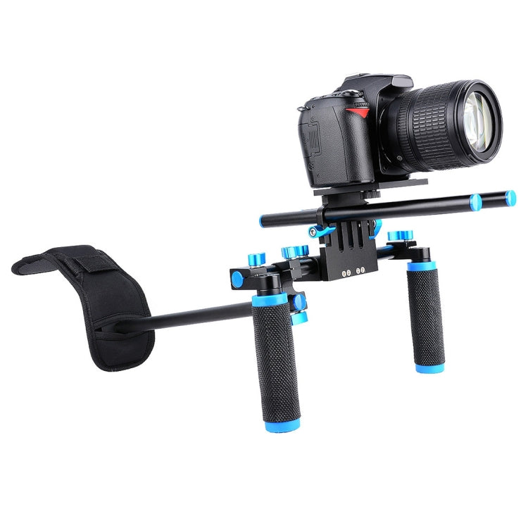 YELANGU YLG0102A-A01 Dual Handle Shoulder Mount Support Kit DSLR Rig(Black) - Camera Accessories by YELANGU | Online Shopping UK | buy2fix