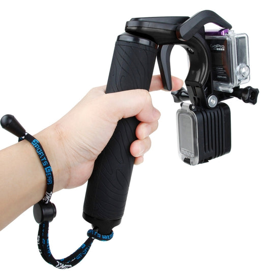 TMC HR391 Shutter Trigger Floating Hand Grip / Diving Surfing Buoyancy Stick with Adjustable Anti-lost Hand Strap for GoPro HERO4 /3+ /3, Xiaomi Xiaoyi Sport Camera(Black) - DJI & GoPro Accessories by TMC | Online Shopping UK | buy2fix