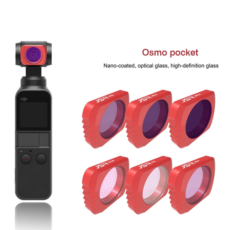 6 in 1 HD Slim ND4 & ND8  & ND16 & ND32 & CPL & ATSR Lens Filter for DJI OSMO Pocket - DJI & GoPro Accessories by JSR | Online Shopping UK | buy2fix