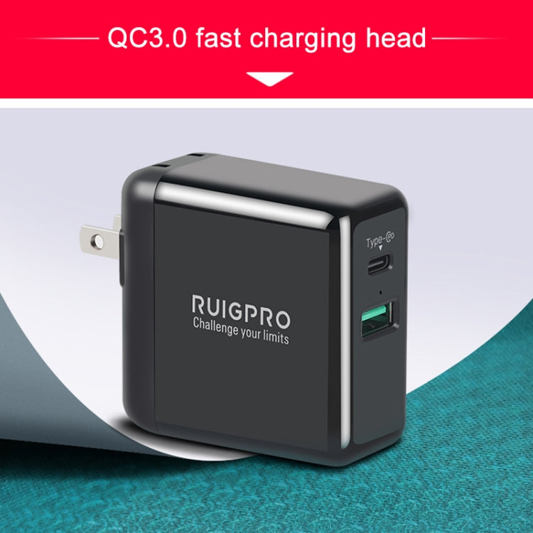 RUIGPRO 5V 3A QC 3.0 + PD Quick Charger Power Adapter for DJI OSMO Action, US Plug - DJI & GoPro Accessories by buy2fix | Online Shopping UK | buy2fix