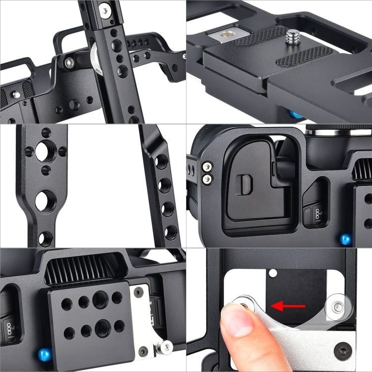YELANGU C9 YLG0911A-A Video Camera Cage Stabilizer for DJI BMPCC 4K (Black) - Camera Accessories by YELANGU | Online Shopping UK | buy2fix