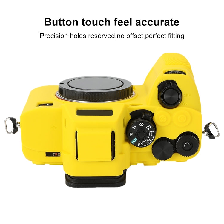 For Sony ILCE-7RM5 / Alpha 7R V Soft Silicone Protective Case (Yellow) - Protective Case by buy2fix | Online Shopping UK | buy2fix