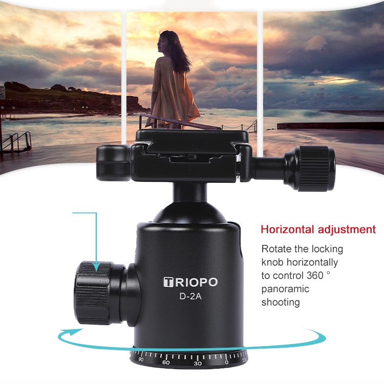 TRIOPO 853 Adjustable Portable Carbon Fiber Tripod with D2-A Ball Head for SLR Camera - Tripods by TRIOPO | Online Shopping UK | buy2fix