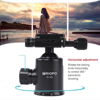 TRIOPO 853 Adjustable Portable Carbon Fiber Tripod with D2-A Ball Head for SLR Camera - Tripods by TRIOPO | Online Shopping UK | buy2fix