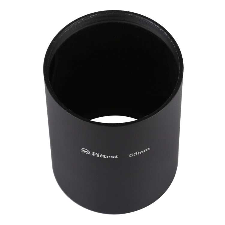 FITTEST 55mm Thread Type Straight Tube Full Metal Lens Hood Shade for Medium Telephoto Lens - Camera Accessories by FITTEST | Online Shopping UK | buy2fix
