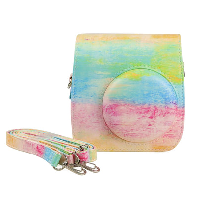 Oil Paint Full Body PU Leather Case Camera  Bag with Strap for FUJIFILM instax mini 7+ - Camera Accessories by buy2fix | Online Shopping UK | buy2fix